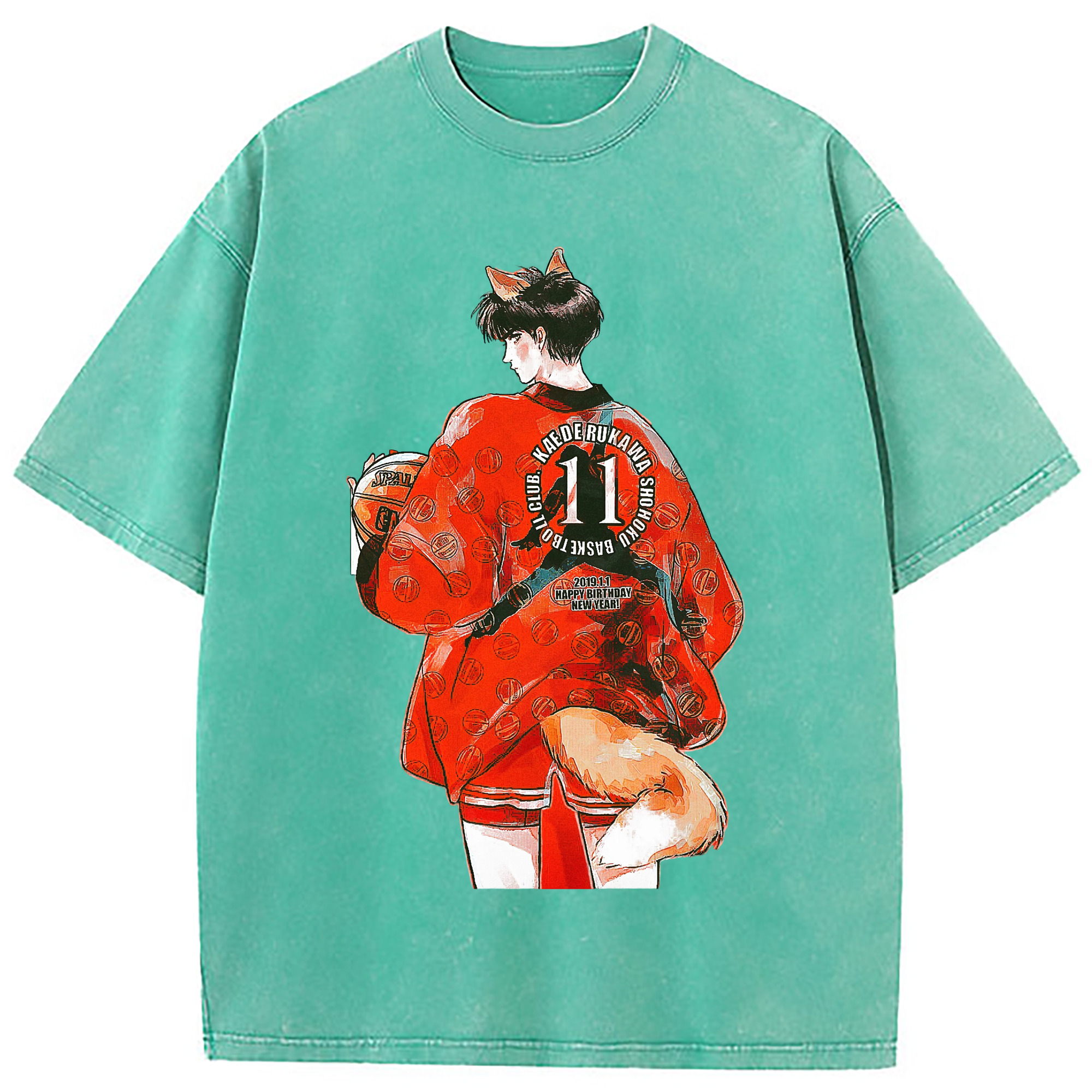 （画像用） SLAM DUNK／スラムダンク 綿100% ヴィンテージ風 半袖Tシャツ（フロントプリント）